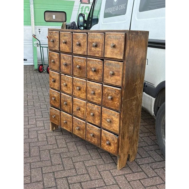 Antique Bank of Shop 25 Drawers For Sale - Image 11 of 18