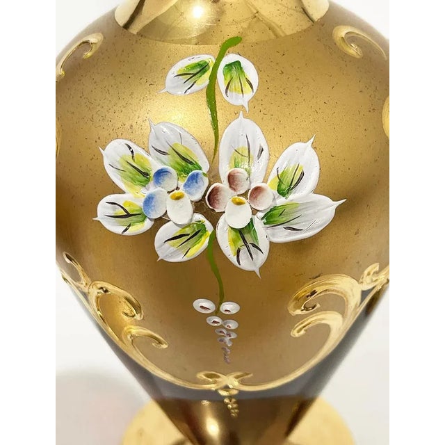 Italian Tre Fuochi Liquor Set in Ruby Red Crystal Glass, 1950s, Set of 5 For Sale - Image 4 of 6