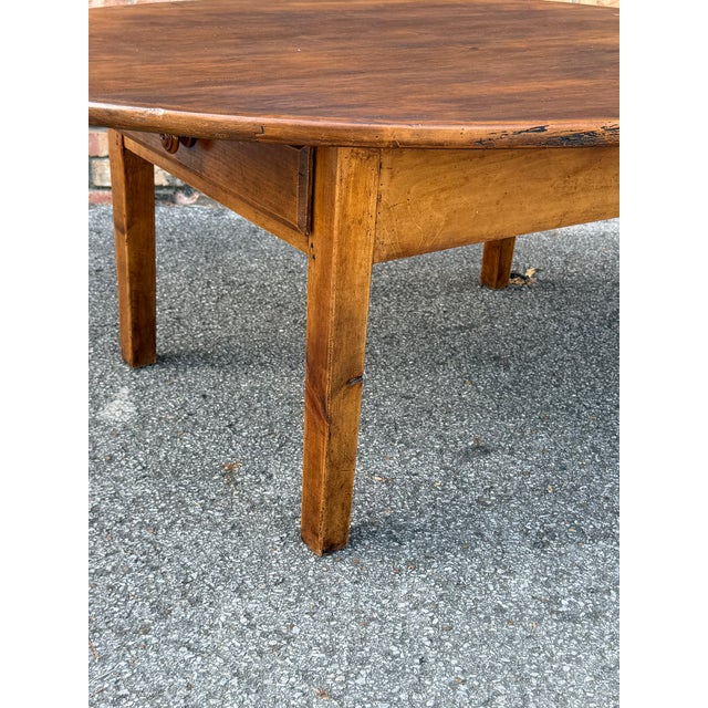 This is a lovely 19th Century French coffee table! The oval design makes it very unusual ,comes with beautiful patina and...