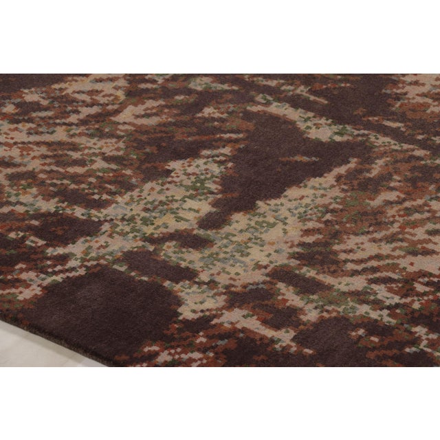 2010s Rug & Kilim Art Deco-Inspired Rug, Beige-Brown Geometric Gallery Runner For Sale - Image 5 of 10