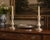 A lovely large pair of authentic antique 19th-Century hand blown mercury glass candlesticks from France. These stunning...