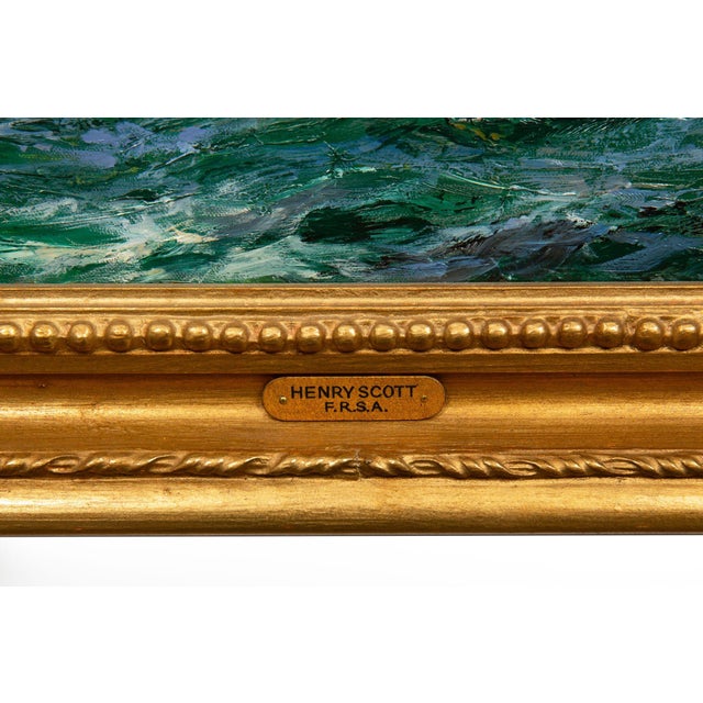 Fine Maritime Seascape Painting of American Clipper Ships by Henry Scott For Sale - Image 12 of 18