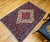 Vintage Senneh Kilim Rug, Handwoven Wool & Cotton, Medallion Pattern, Navy & Ivory, 4x6 For Sale - Image 4 of 16