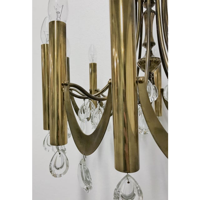 Brass Chandelier by Gaetano Sciolari, 1960s For Sale - Image 12 of 13