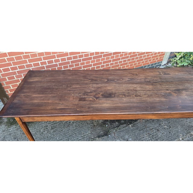 Large French Refrectory Farmhouse Kitchen Dining Table, 1800s For Sale - Image 4 of 16