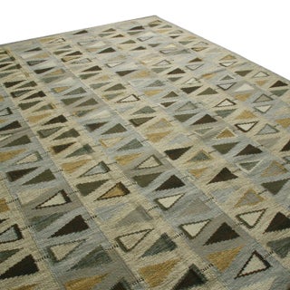 Swedish Geometric Rug by Celerie Kemble for Chairish, 7'x9' For Sale