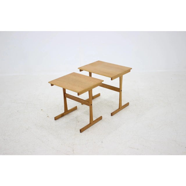 Oak Nesting Tables, Denmark, 1960s, Set of 2 For Sale - Image 4 of 13