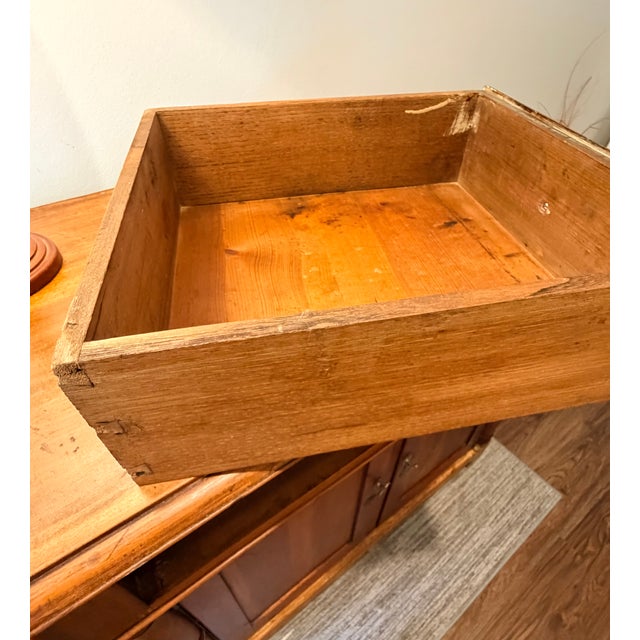 Wood 19th Century American Solid Wood Washstand / Press Cabinet, Believed C. 1870s For Sale - Image 7 of 16
