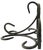 1940s Pair of Antique French Hand-Forged Wrought Iron Wall Shelves Brackets With Scalloped Lattice For Sale - Image 5 of 10