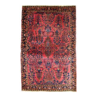 1920s Handmade Antique Persian Sarouk Rug For Sale