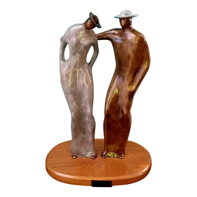 Rare Vintage 2003 Guilloume Perez Empathy Bronze Sculpture Limited Edition 4/18 For Sale