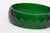 Mid-Century Modern Vintage 1930's Green Diamond Faceted Bakelite Bangle Bracelet For Sale - Image 3 of 11
