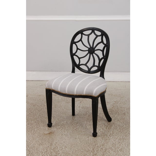 Set of 8 Spiral Web Back Dining Chairs For Sale - Image 16 of 18