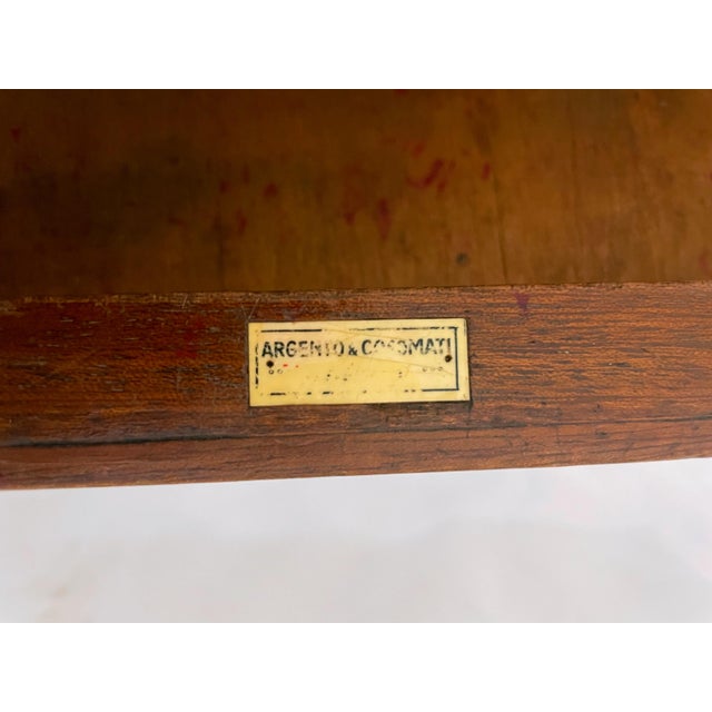 20th Century Walnut Vanity Dressing Table with Tilting Mirror and Arabescato Marble Top, 1890s For Sale - Image 6 of 12