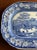 Antique Dark Blue Transfer Decorated Staffordshire Platter, "Wild Rose" For Sale - Image 9 of 12