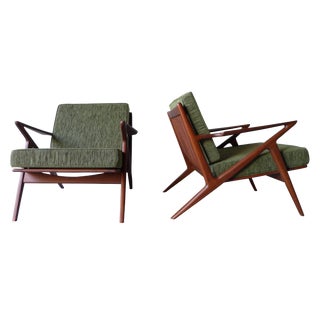 Mid-Century Styled Teak Lounge Chairs - A Pair For Sale