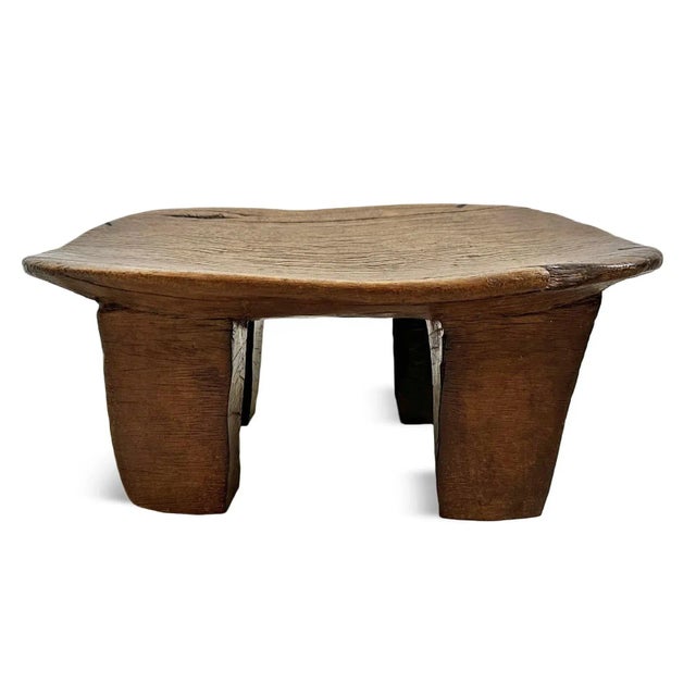 Authentic old vintage wood Lobi stool from Burkina Faso. Beautifully simple modern forms carved from a single piece of...