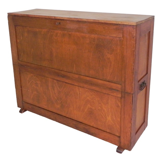 Pine School Chart Cabinet, 1930s For Sale