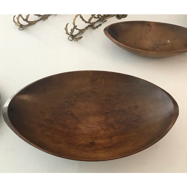 Carved Wood Dough Bowls a Pair For Sale - Image 12 of 13