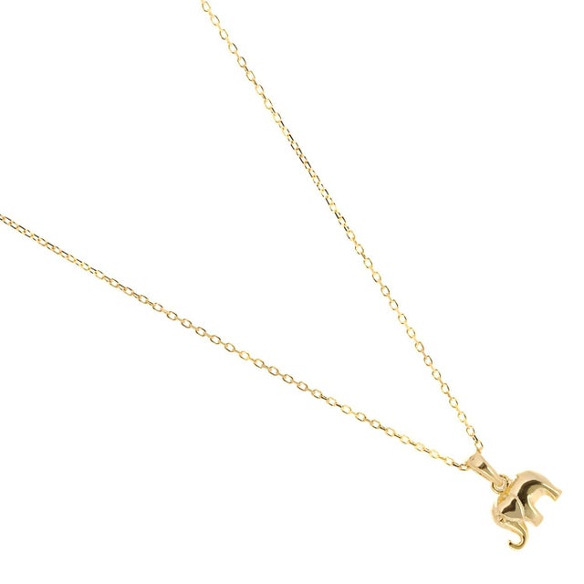 Abundance Elephant Pendant Gold Chain Necklace For Sale In Miami - Image 6 of 7