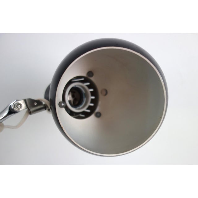 Black Vintage Chrome-Plated Lamp, 1960s For Sale - Image 8 of 13