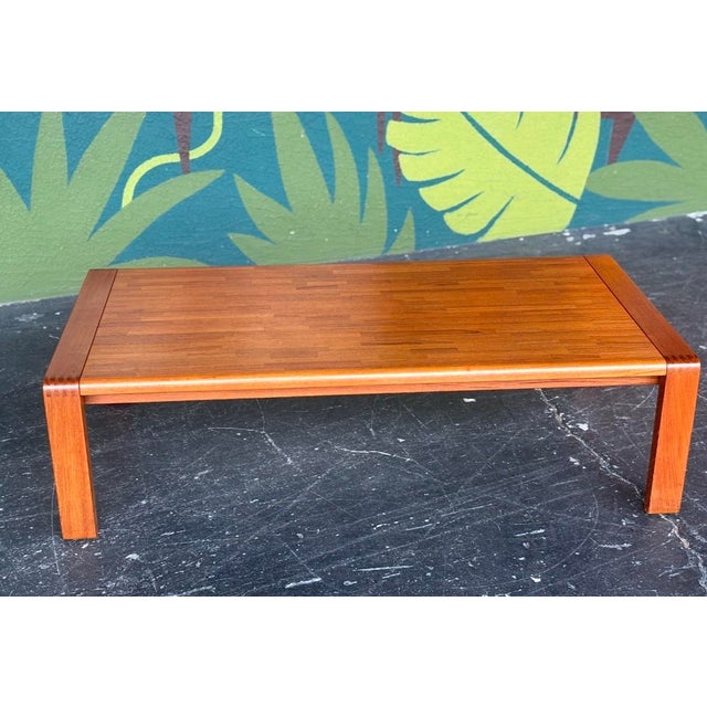 Mid-Century Modern Danish Teak D-Scan Coffee Table For Sale - Image 3 of 10
