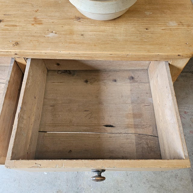 English Pine Waterfall Shelf With Cabinets (Hutch) - Circa 1880 For Sale - Image 11 of 14