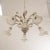 1980s Suspension Chandelier with 5 Lights in White Murano Glass & Handmade Brass Structure, Italy, 1980s For Sale - Image 5 of 12