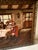 Brown Vintage 1943 Leota Humphrey Oil Painting on Board- Antique Dutch Tavern Scene - Ornate Gold Frame. For Sale - Image 8 of 18