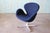 1960s 1960s Navy Blue Swan Chair Arne Jacobsen for Fritz Hansen Danish Modern Swivel & Rock For Sale - Image 5 of 12