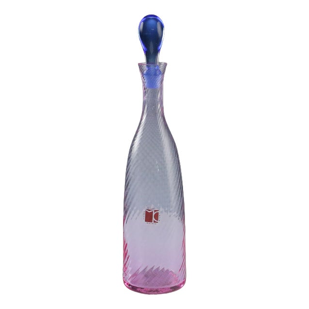 Murano Glass Bottle by Carlo Moretti For Sale