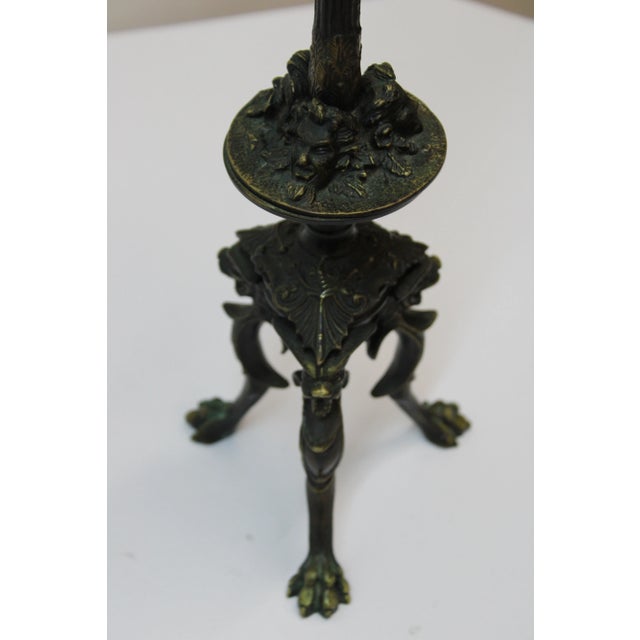 Mid 19th Century Bronze French Style 3 Branch Candelabra For Sale - Image 5 of 7