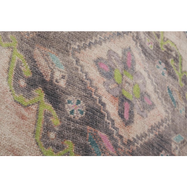 Textile 1960s Mid 20th Century Sky Blue Neutral Anatolian Stair Runner 2'11'' X 16'2'' For Sale - Image 7 of 13