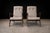 Sculptural Pair of Brazilian Modernist Armchairs in Hardwood & Boucle by John Graz, Brazil, 1950s For Sale - Image 4 of 17