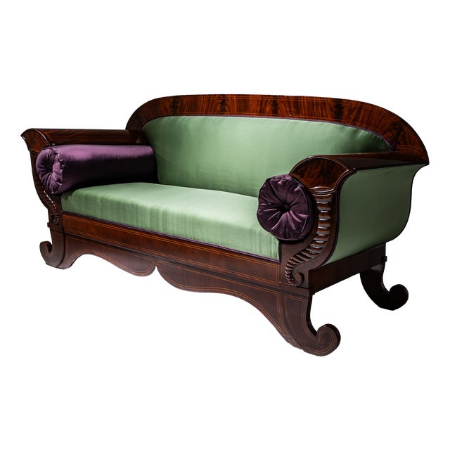 Antique Biedermeier Sofa in Mahogany, Northern Germany, 1830 For Sale