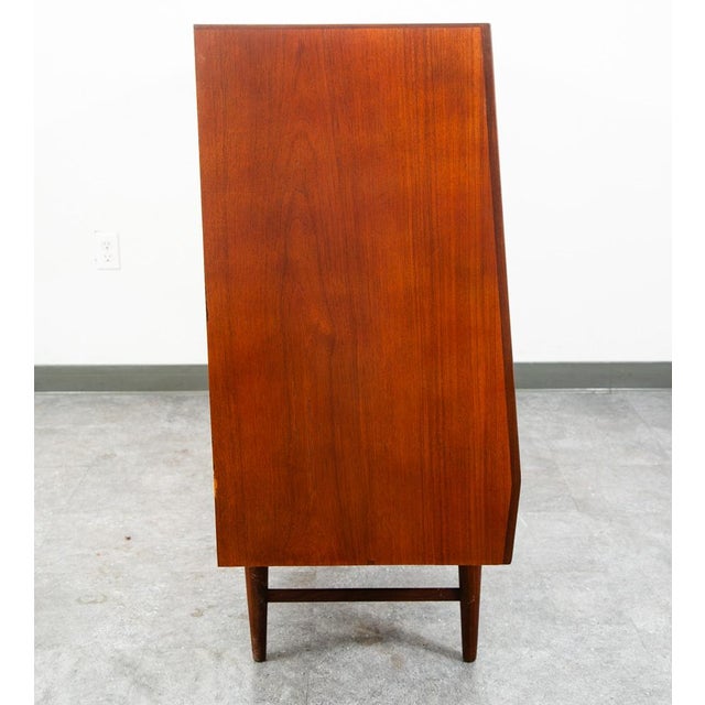 Mid-Century Modern Mid Century Danish Modern Credenza Highboard Bar Sideboard Denmark Teak Drawers For Sale - Image 3 of 12