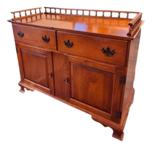 Vintage Sprague & Carleton Solid Rock Maple Dry Sink, 1950s Keene, Nh Cabinet Dry Bar