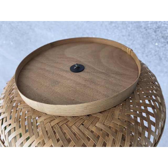 Large Fountain Fruit Bowl with Straw Baskets, Italy, 1970s For Sale - Image 4 of 9