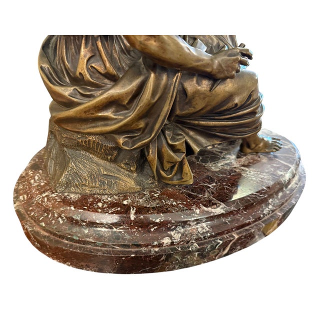 19th Century 19th Century French Bronze Figure of Ancient Greek Philosopher Zeno of Elea. For Sale - Image 5 of 10
