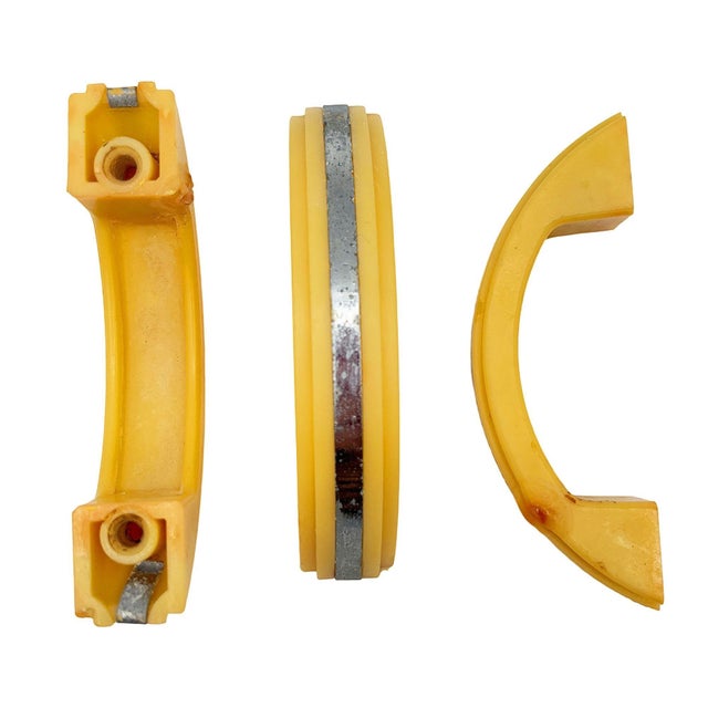 Art Deco Bright Yellow Bakelite Drawer Pulls W/ Chrome Strip, Set of 6 For Sale - Image 9 of 14
