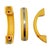 Art Deco Bright Yellow Bakelite Drawer Pulls W/ Chrome Strip, Set of 6 For Sale - Image 9 of 14