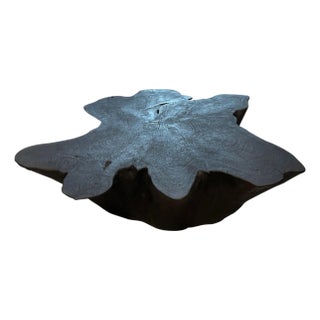 Andrianna Shamaris Sculptural Charred Coffee Table For Sale