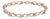 10K Rose Gold Plated .925 Sterling Silver 1/2 Cttw Diamond Infinity Link Tennis Bracelet (H-I Color, I2-I3 Clarity) -7” For Sale