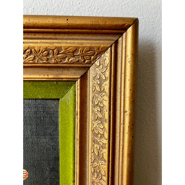 Vintage Mid-Century Violin Still Life Painting in Gilt Frame With Velvet Liner For Sale In Milwaukee - Image 6 of 18