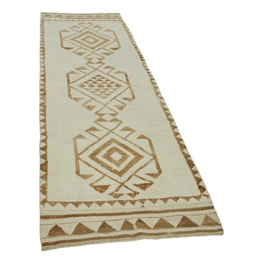 Beige Bohemian Runner Rug For Sale