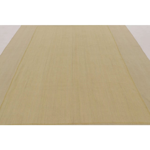 Contemporary Rug & Kilim’s Contemporary Textural Solid Kilim in Beige and Gold Tones For Sale - Image 3 of 11