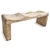 Coastal Modern Washed Teak Wave Bench For Sale - Image 4 of 8
