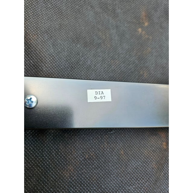 Design Institute America Brushed Nickel Rolled Arm Bench For Sale - Image 12 of 12