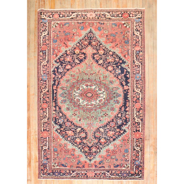 Persian Antique Zabihi Collection Persian Sarouk Ferehan Rug For Sale - Image 3 of 6
