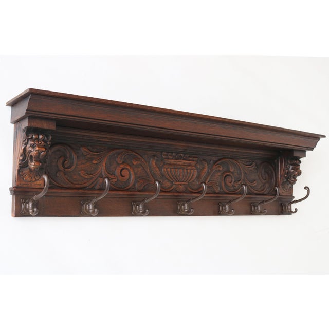 Antique French Renaissance Revival Coat Rack, 1880 For Sale - Image 3 of 8